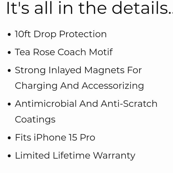 Coach IPhone 15 Pro Protective Case For MagSafe - Picture 9 of 10